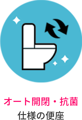 オート開閉・抗菌仕様の便座